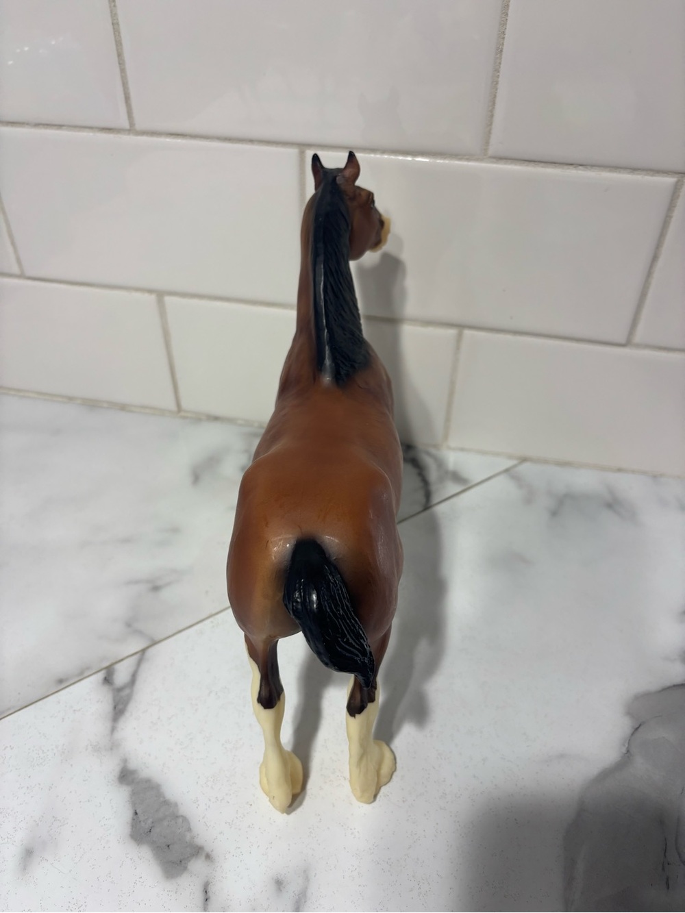 Retired Breyer Horse #1487 Clydesdale Mare Gift Set Dappled Bay Sabino Draft - Picture 3 of 4